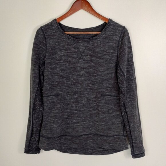 Lululemon Exhalation Pullover II Sz 8 Gray Casual Terry Yoga Gym Loose - Picture 2 of 8